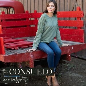 The Consuelo Sweater in Eucalyptus size S- in original packaging!